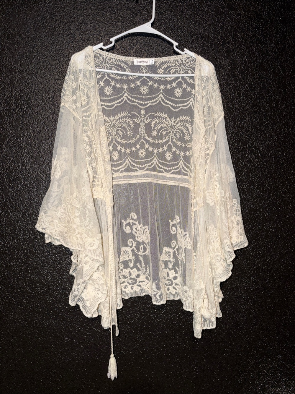 Boho Lace Kimono Shrug in Cream by Free Kisses